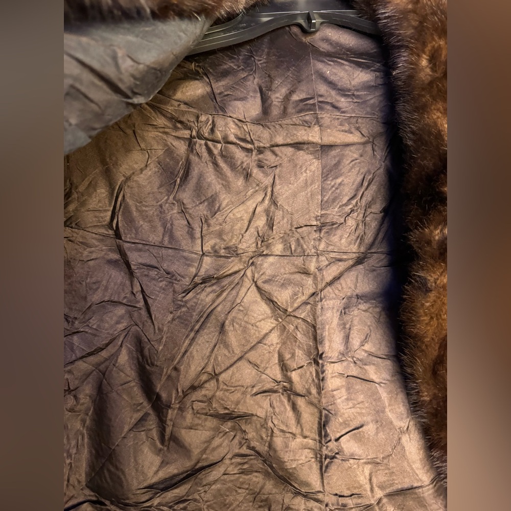 Vintage Genuine Mink Fur Cape / Stole – Free Size | Classic Draped Silhouette - Picture 4 of 5